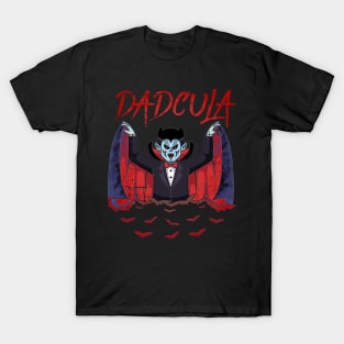 Dadcula Dracula Halloween Dad Vampire Funny Costume T-Shirt